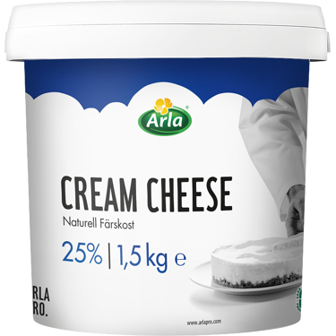 Flødeost Naturel 25% 1,5 kg