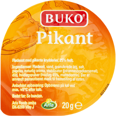 Flødeost Pikant 25% 20 g