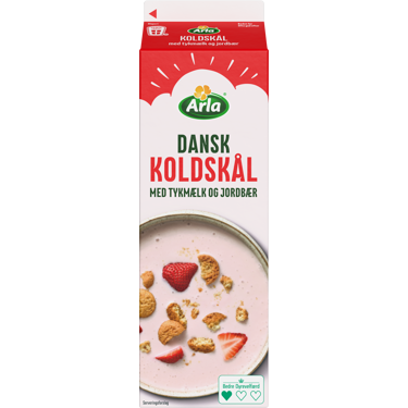 Koldskål med tykmælk og jordbær 1,7% 1 L