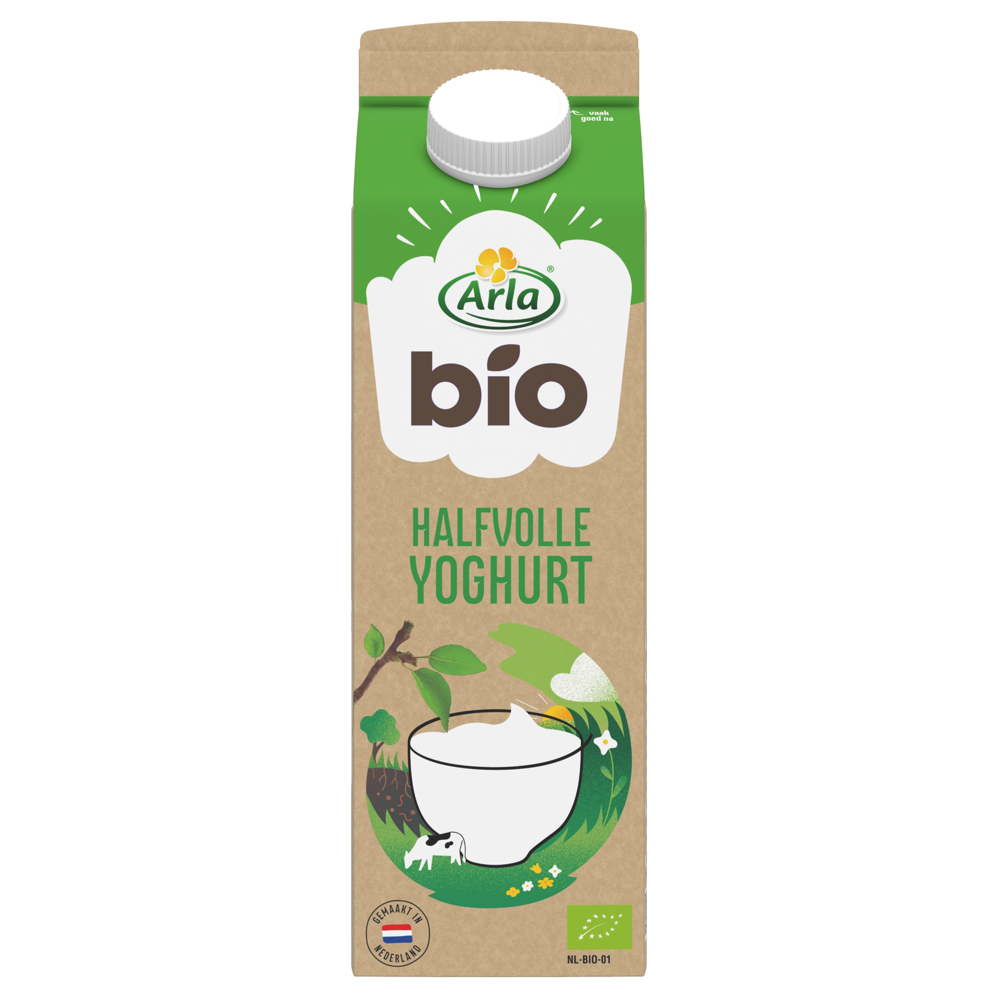 Biologische Halfvolle Yoghurt Mild 1L