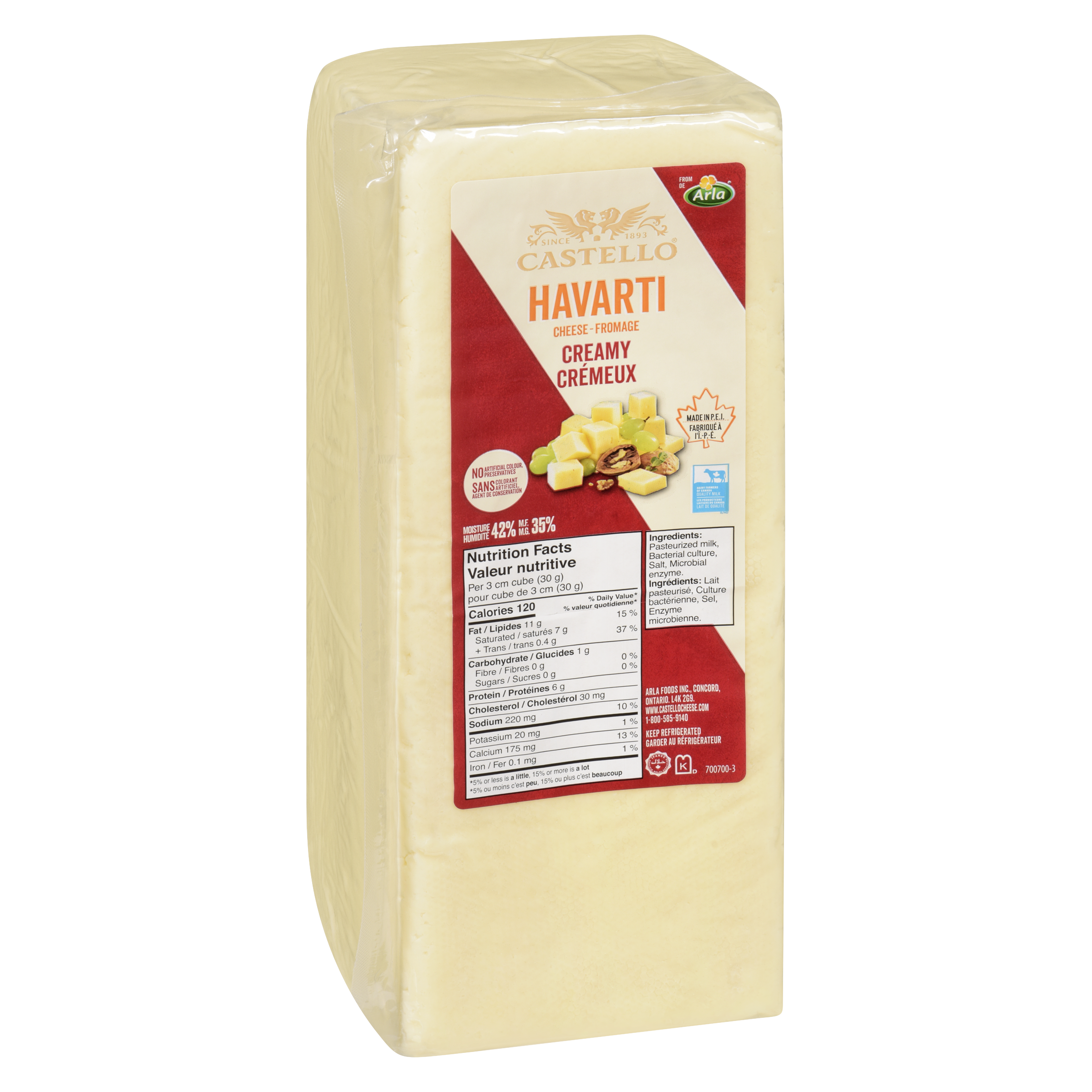 Creamy Havarti Cheese 4.5kg