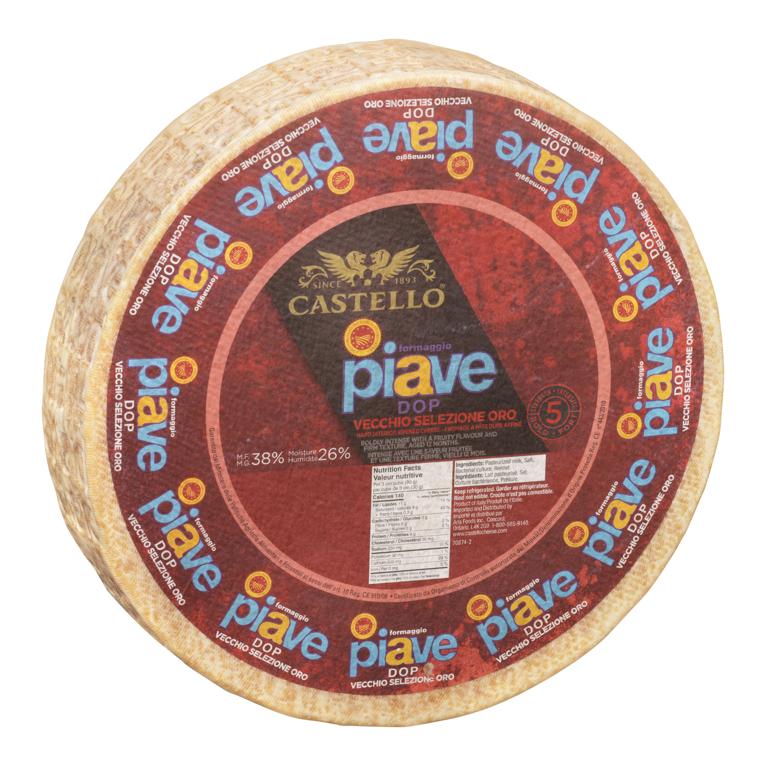 Piave Vecchio Oro Cheese Wheel 6kg