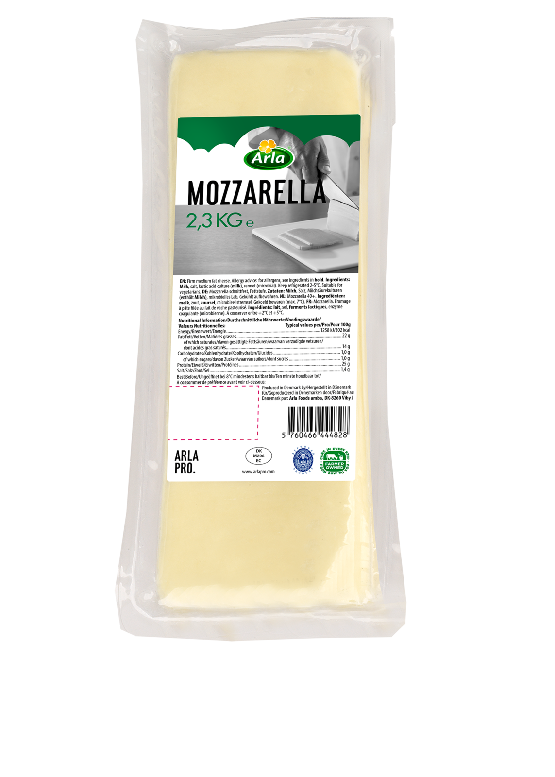 Arla Pro Mozzarella Cheese Block 2.3kg