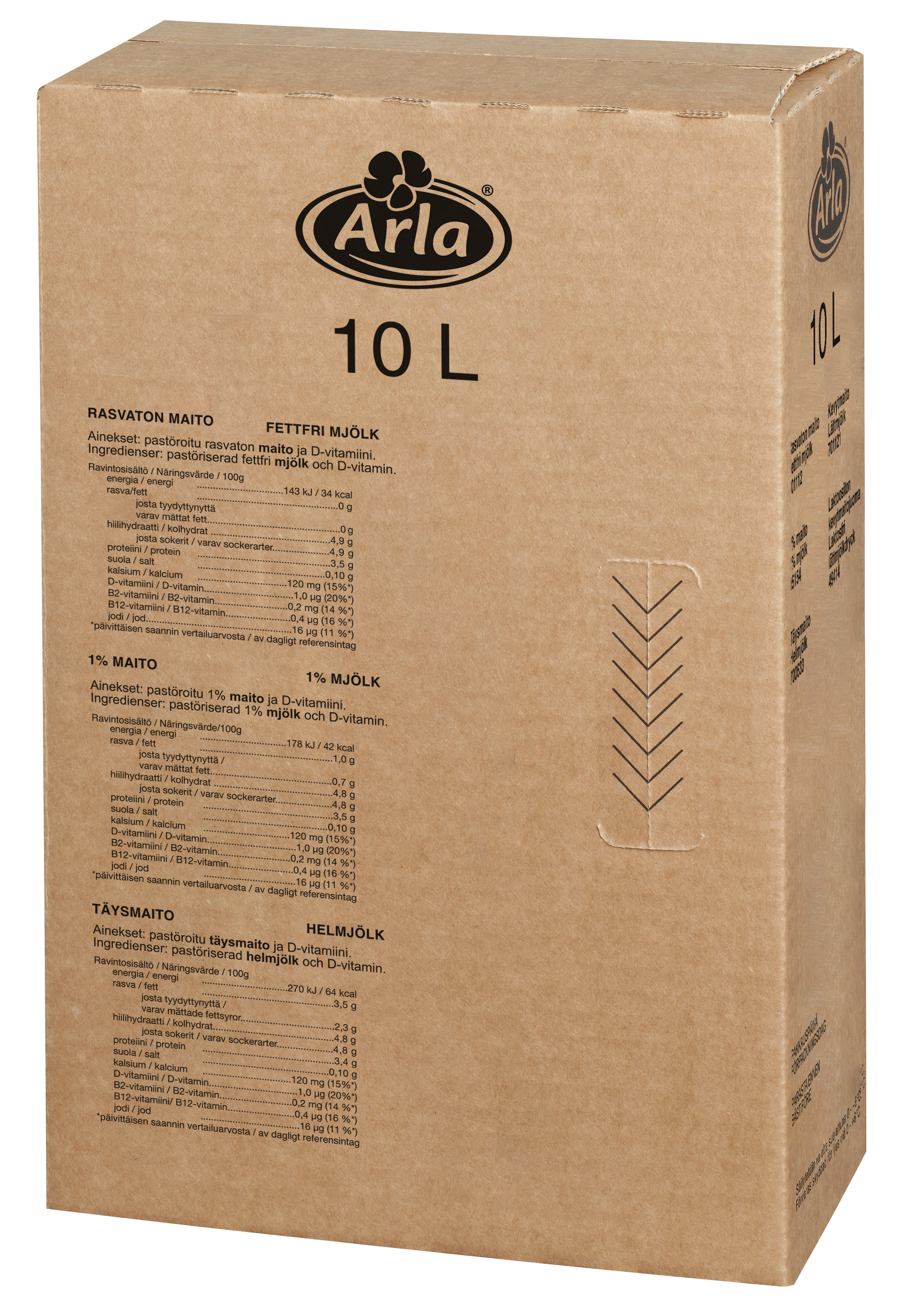 Arla kevytmaito Suomi novobox 10L