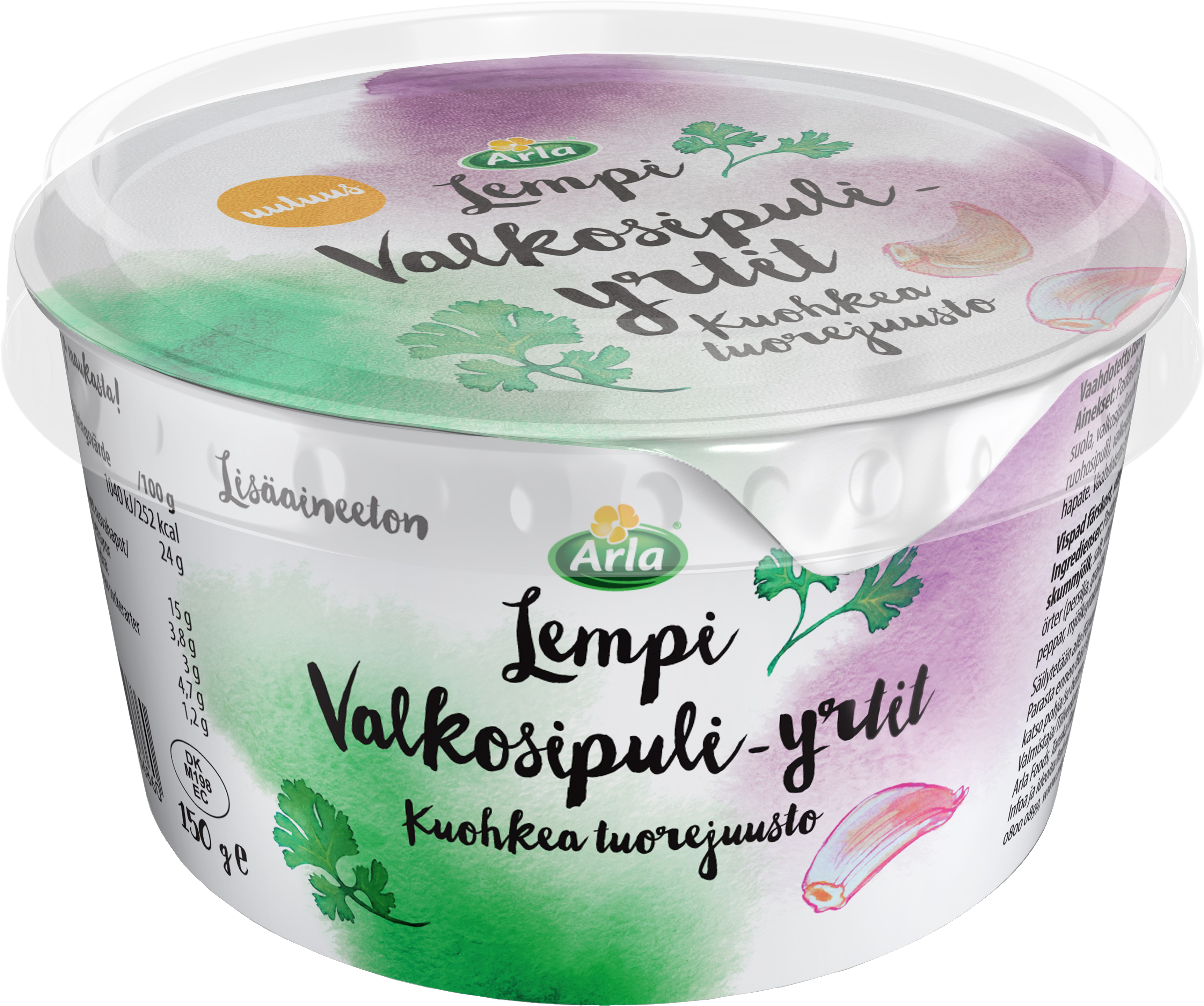 Arla Lempi tuorejuusto valkosipuli & yrtit kuohkea 150g