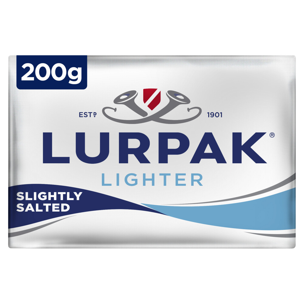 Lurpak Lighter Slightly Salted Butter Block 200g