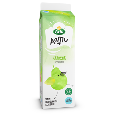 Arla Aamu+ AB päärynäjogurtti 1kg laktoositon