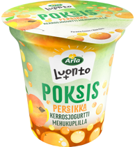 Arla Luonto+ Poksis persikkakerrosjogurtti mehukuplilla 150g vähälaktoosinen