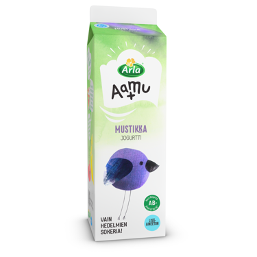 Arla Aamu+ AB mustikkajogurtti 1kg laktoositon
