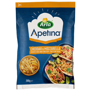 Apetina cheddar-mozzarella raaste 200g