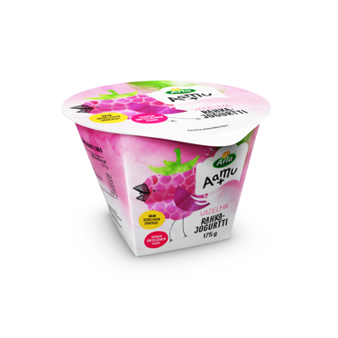 Arla Aamu+ vadelmarahkajogurtti 175g laktoositon