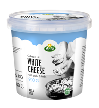 Arla Pro White Cheese Cubes in Oil 1.46kg (0.9kg ost)