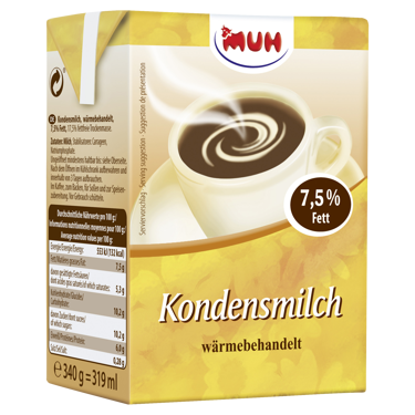 MUH Kondensmilch 7,5% Fett, wärmebehandelt