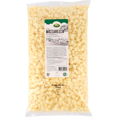 Mozzarella cubes 10x10mm 2kg