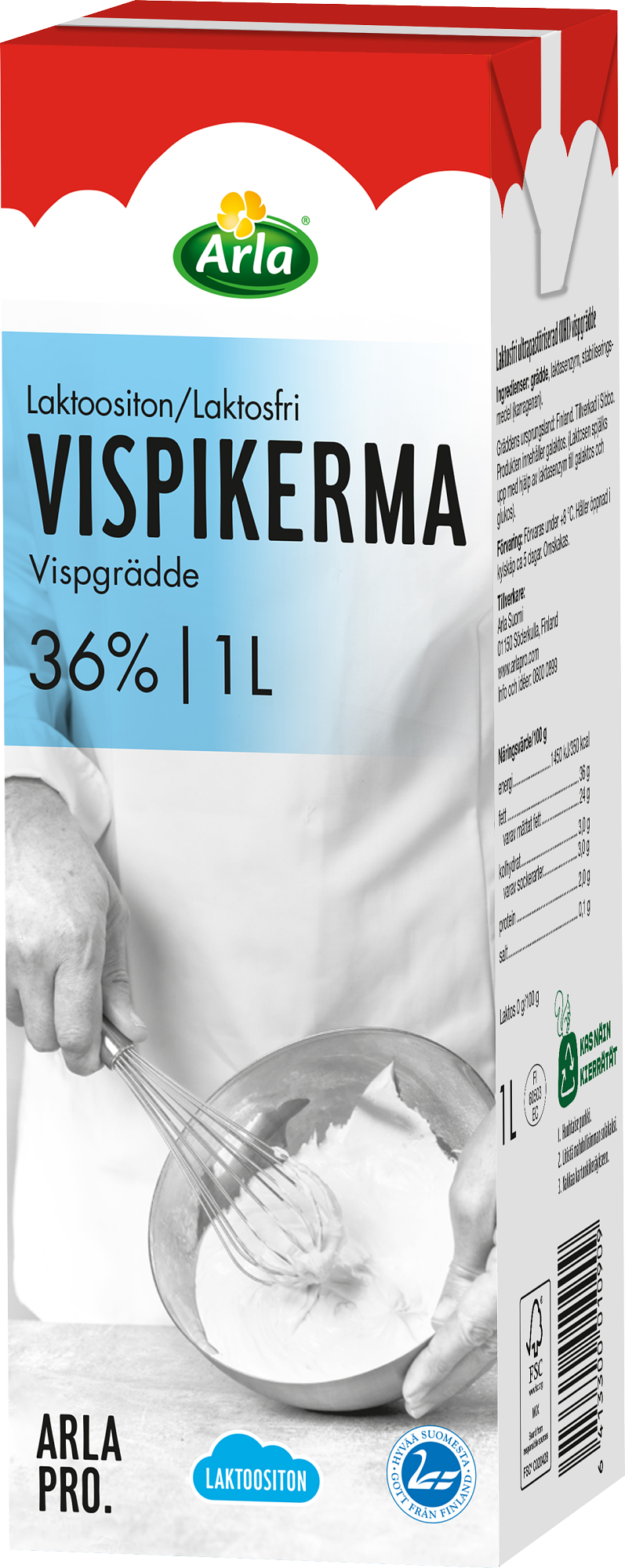 Arla Pro vispikerma laktoositon 1L (UHT)