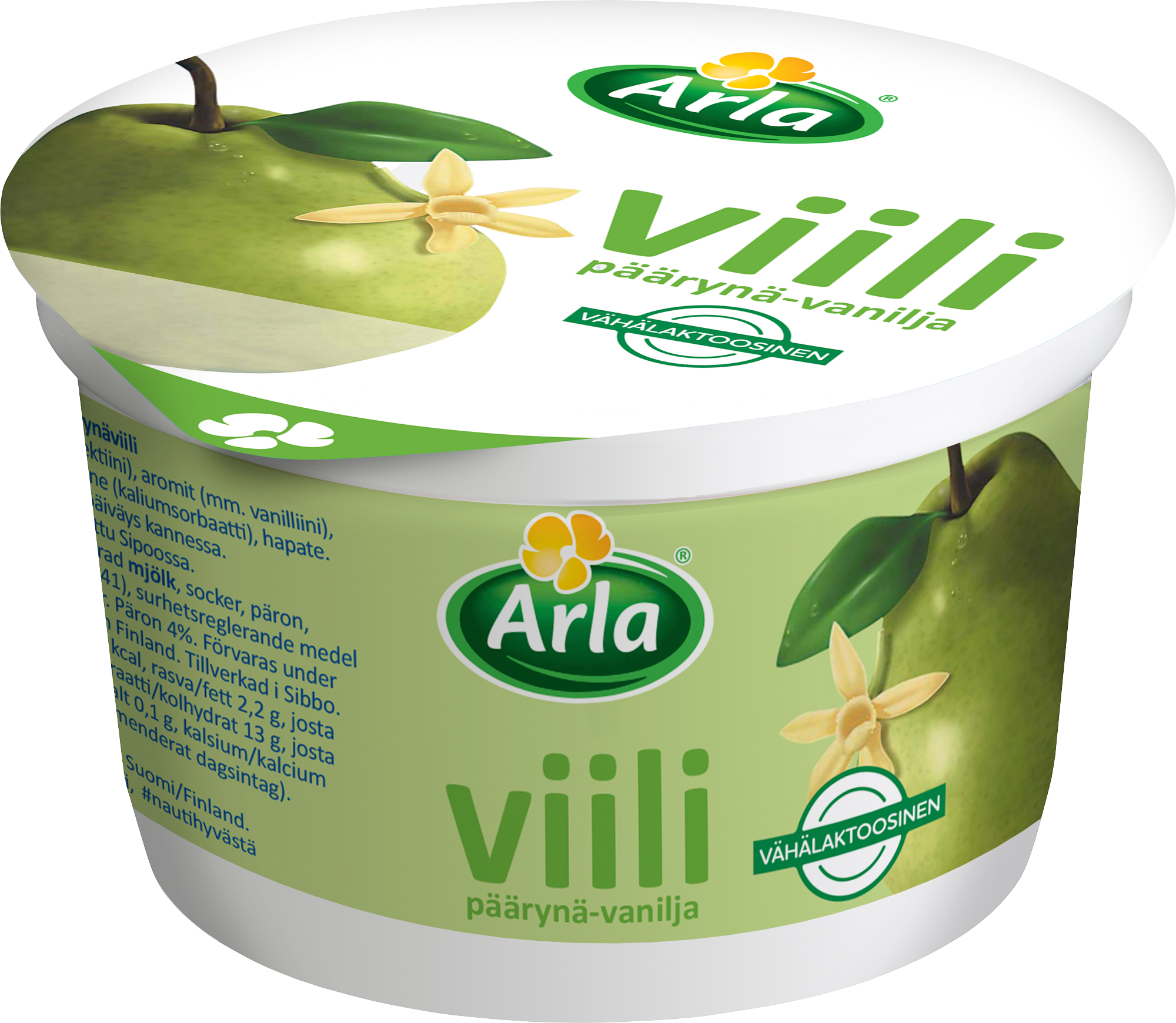 Arla päärynä-vaniljaviili 200g, laktoositon