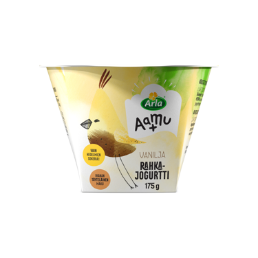 Arla Aamu+ vaniljarahkajogurtti 175g laktoositon