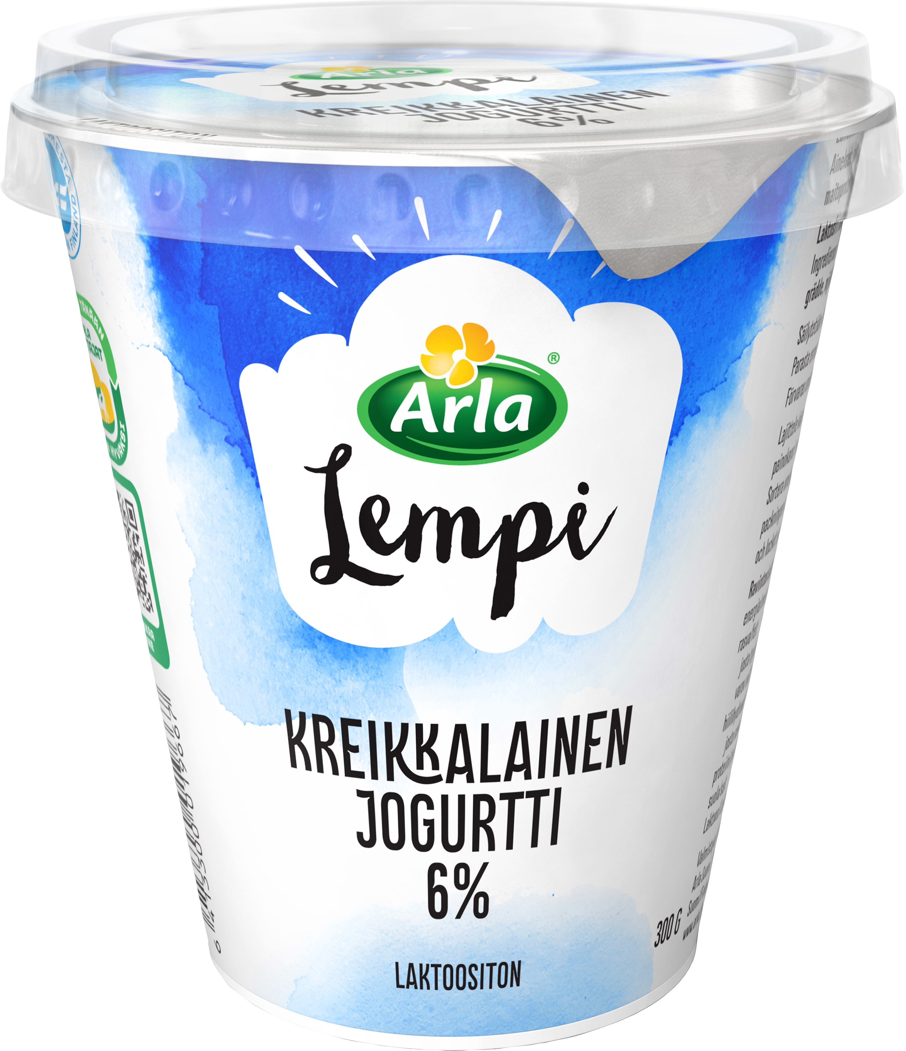 Arla Lempi kreikkalainen jogurtti 6% 300g, laktoositon