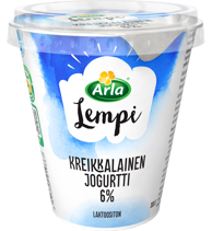 Arla Lempi kreikkalainen jogurtti 6% 300g, laktoositon