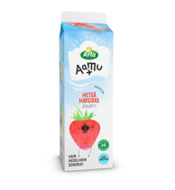 Arla Aamu+ AB rasvaton metsämansikkajogurtti 1kg laktoositon