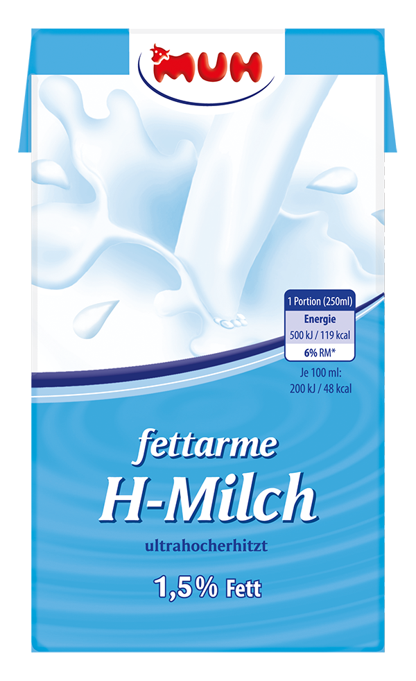 H-Milch 1,5% Fett ohne Verschluss