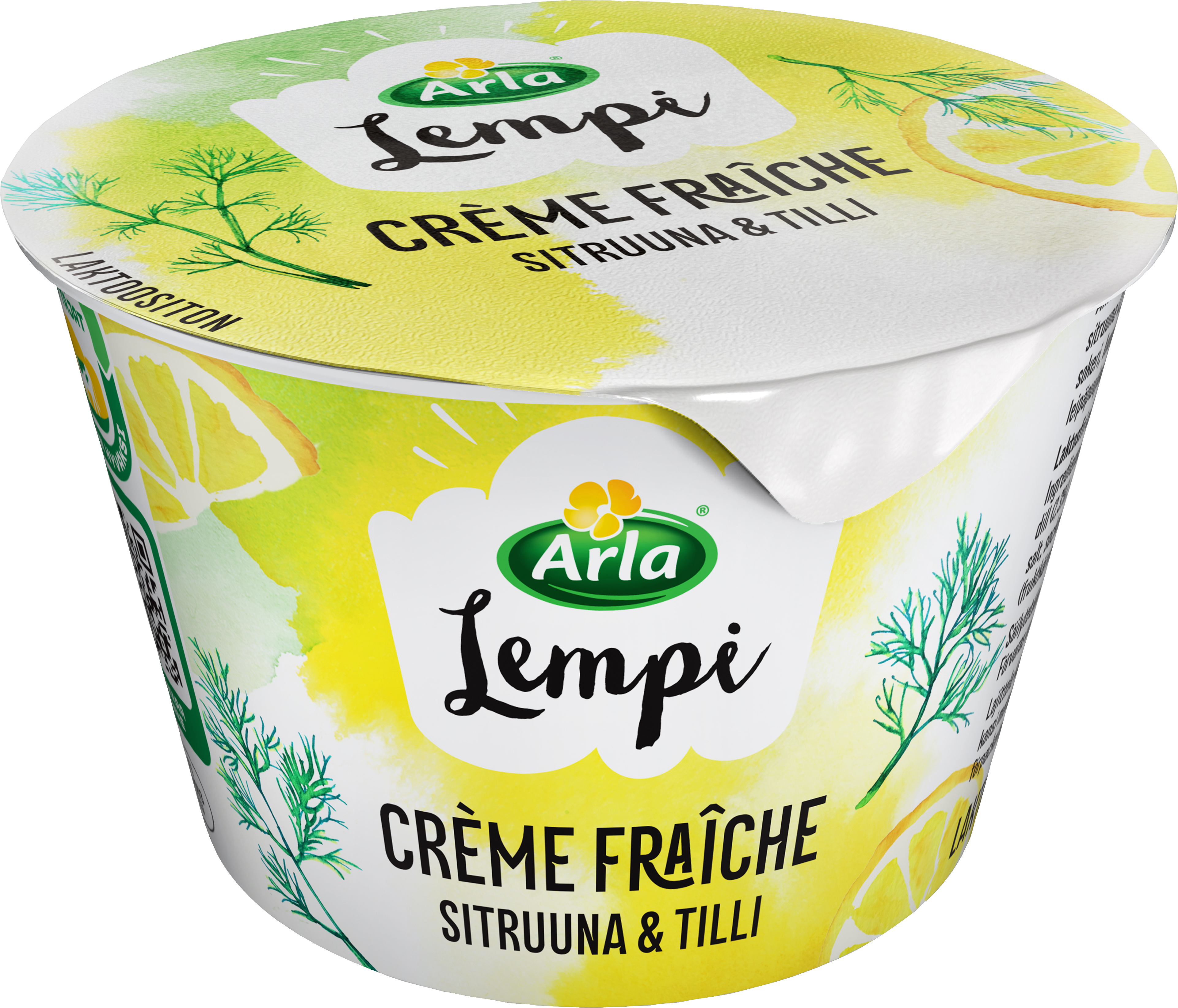 Arla Lempi crème fraîche sitruuna-tilli 200g, laktoositon