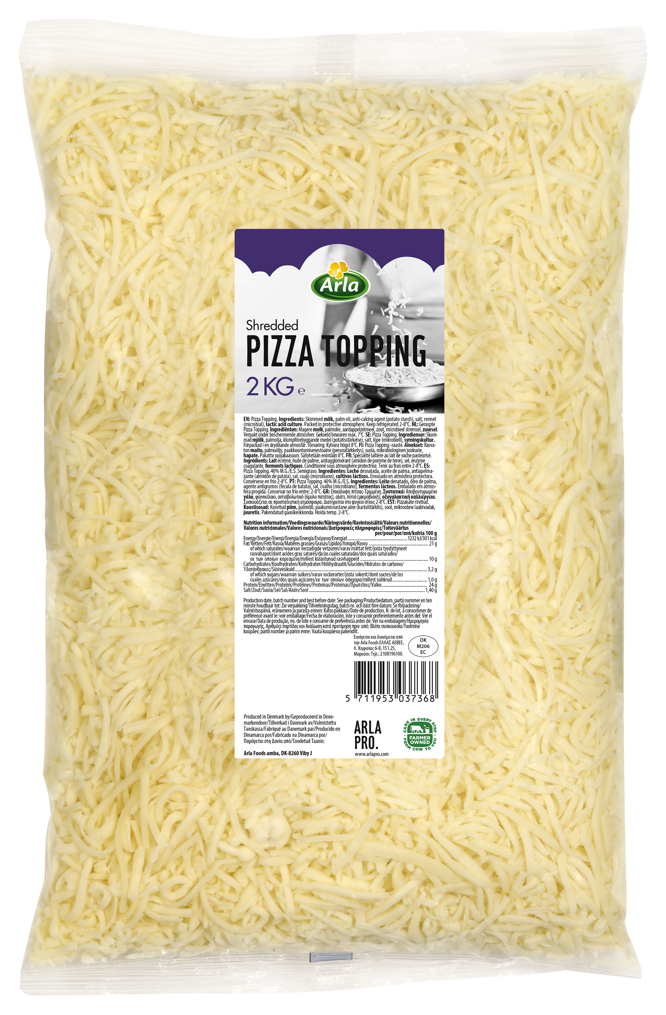Pizza Topping Shredded 2kg