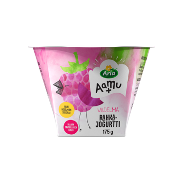 Arla Aamu+ vadelmarahkajogurtti 175g laktoositon