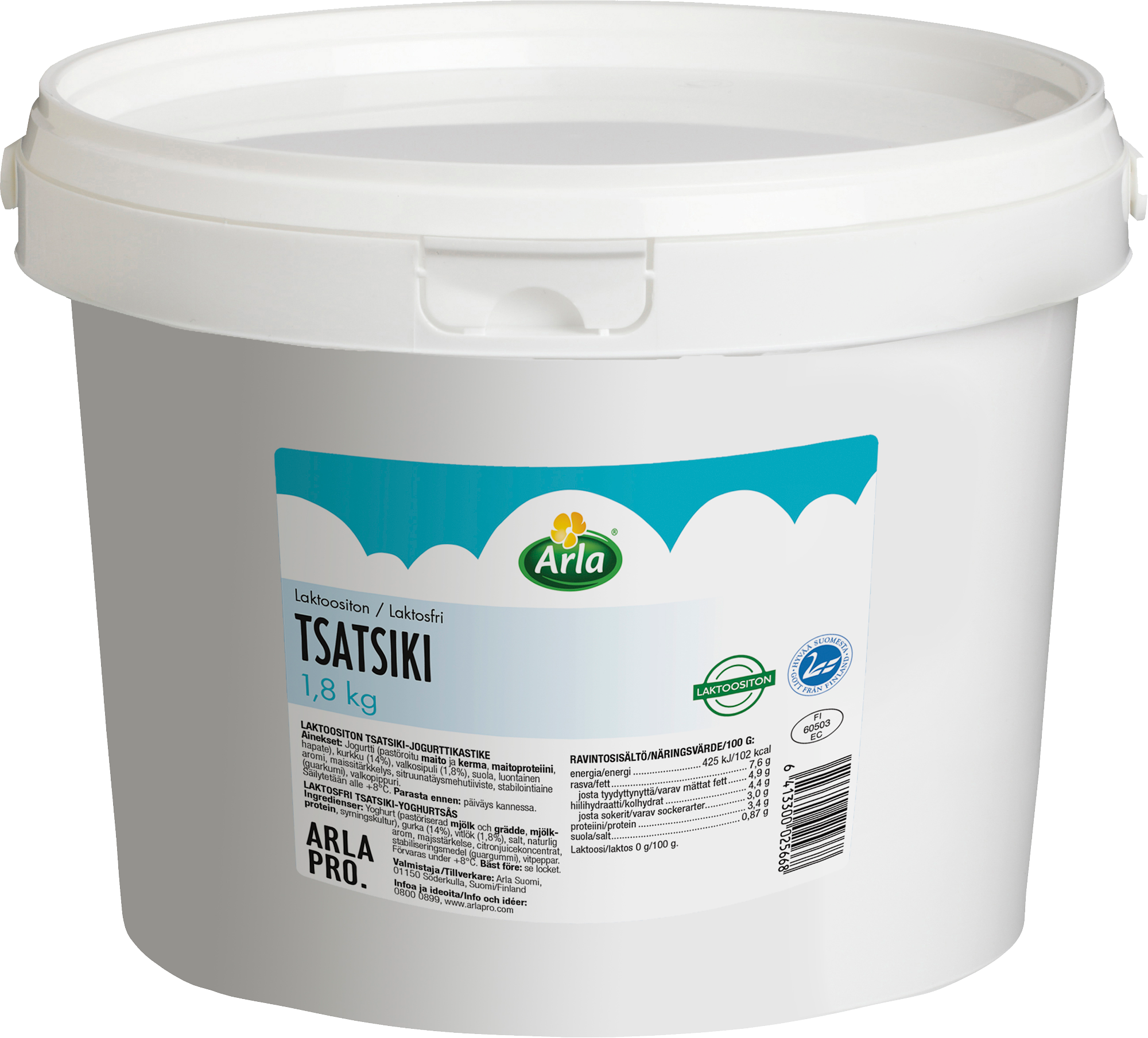 Arla Pro tsatsiki jogurttikastike laktoositon 1,8kg