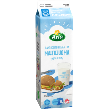 Arla laktoositon rasvaton maitojuoma Suomi 1L (ESL)