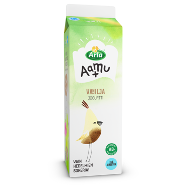 Arla Aamu+ AB vaniljajogurtti 1kg laktoositon
