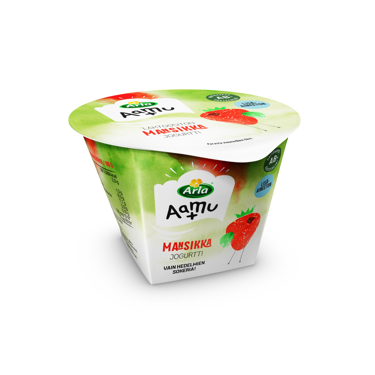Arla Aamu+ AB mansikkajogurtti 175g laktoositon