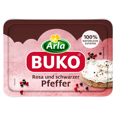 Arla Buko Rosa und Schwarzer Pfeffer, Frischkäse, 200g