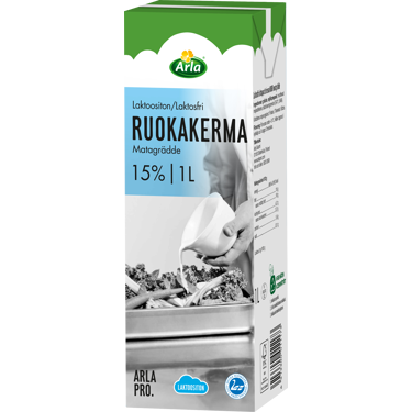Arla Pro ruokakerma 15% laktoositon 1L (UHT)