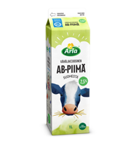 Arla vähälaktoosinen AB-piimä 2,5% Suomi 1L