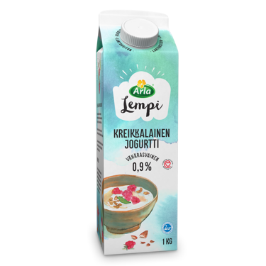 Arla® Lempi Kreikkalainen jogurtti 0,9% AB 1kg, laktoositon