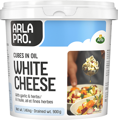 Dés de fromage à l'huile ail & fines herbes 900g - Salade et cuisine