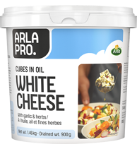 Dés de fromage à l'huile ail & fines herbes 900g - Salade et cuisine