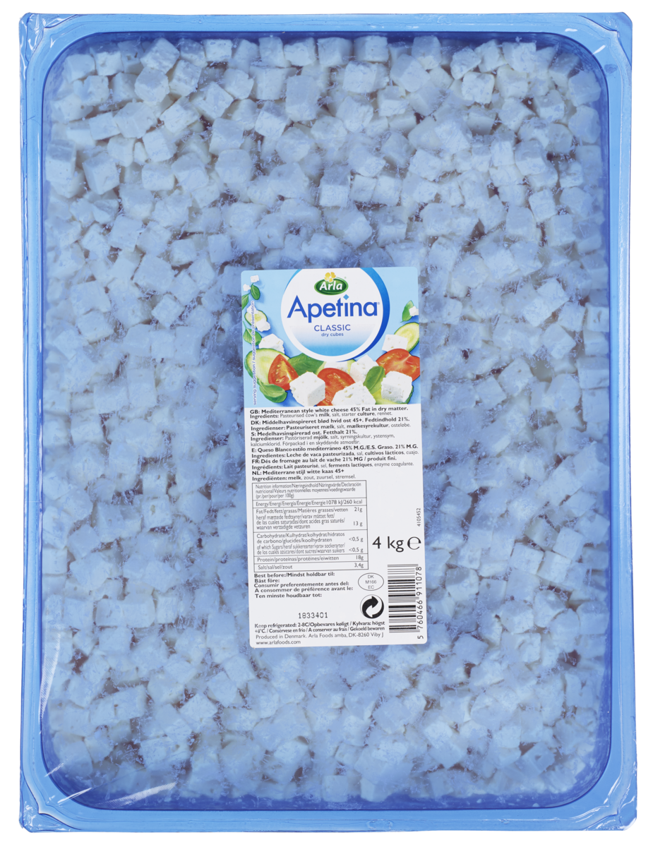 Apetina White Cheese terninger uten olje 4kg