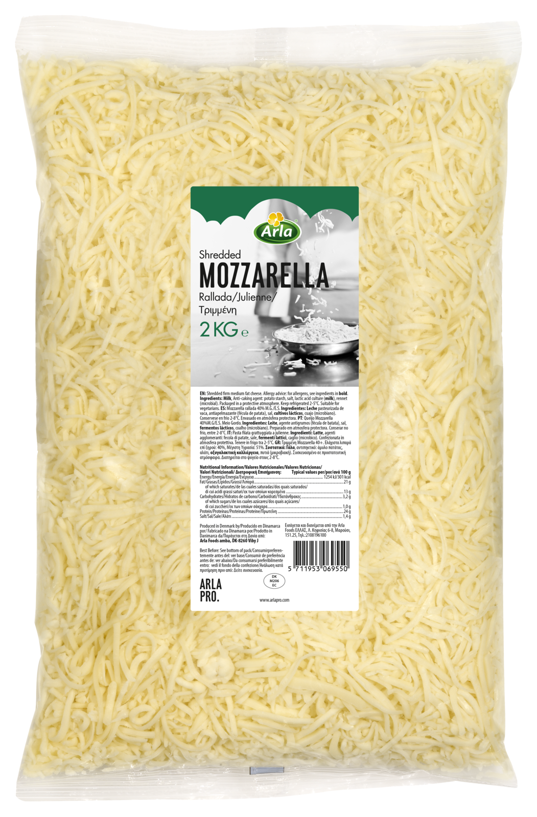 Arla Pro Mozzarella τριμμένη 2kg