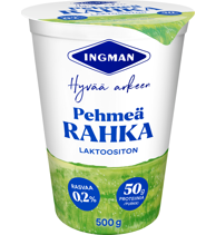 Ingman pehmeä mieto maitorahka 500g laktoositon