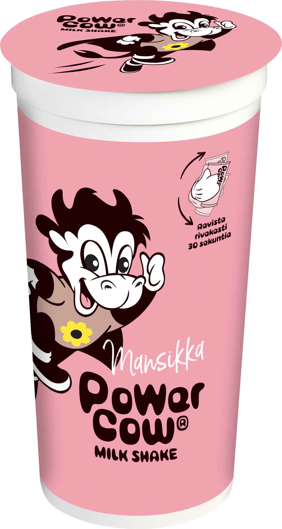 Arla Power Cow mansikanmakuinen pirtelö 200ml