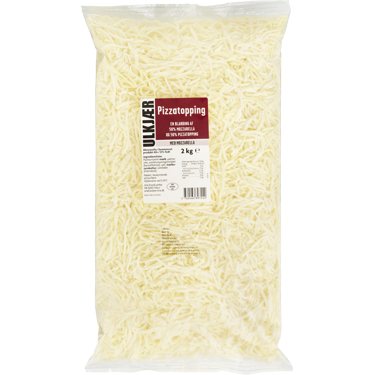 Ulkjær Pizzatopping med Mozzarella 2 kg