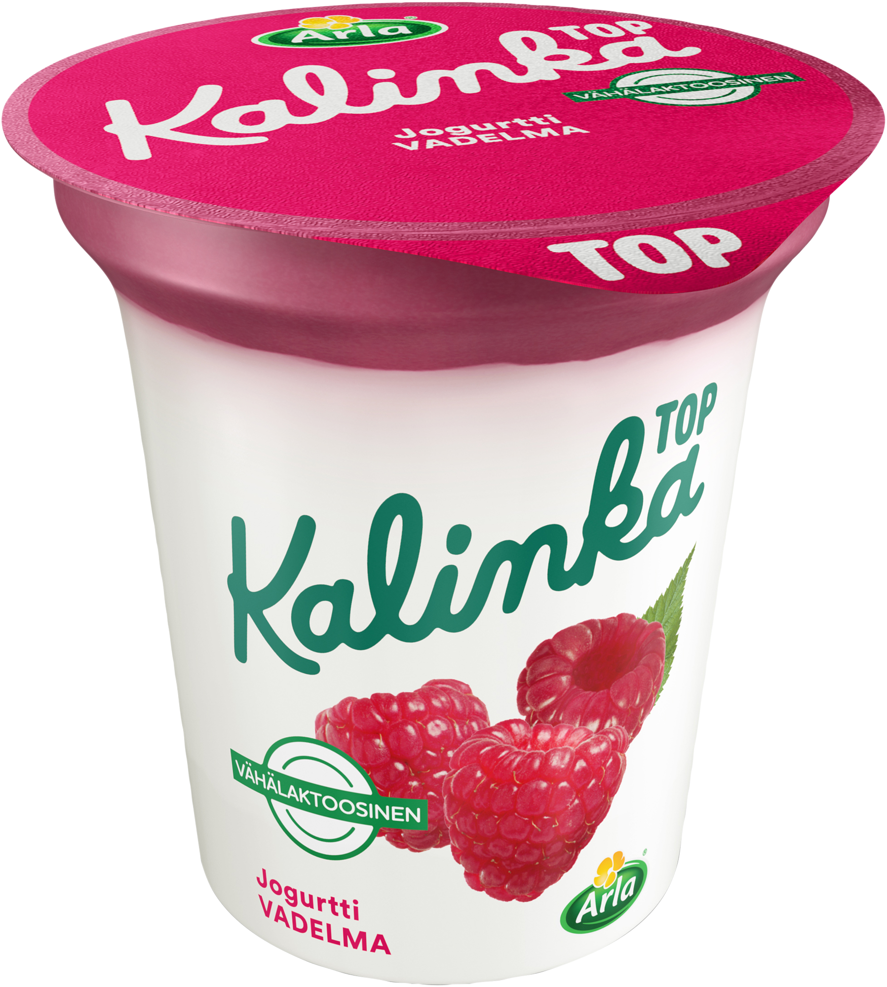 Arla Kalinka Top vadelma-kerrosjogurtti 150g vähälaktoosinen