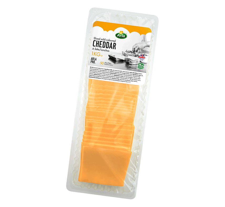 Arla Pro Mild Coloured Cheddar φέτες 1kg