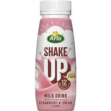 Arla Shake Up Strawberry & Cream laktoositon 240ml