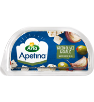Apetina snack vihreät oliivit ja valkosipuli 100g