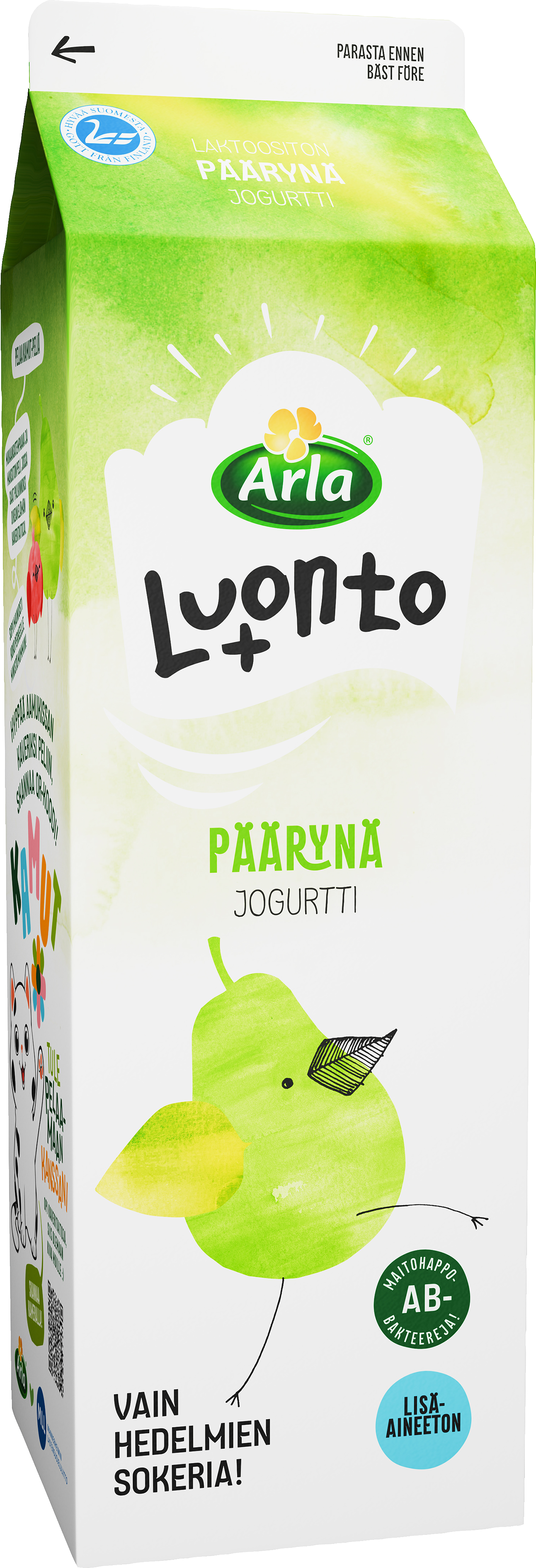 Arla Luonto+ AB päärynäjogurtti 1kg laktoositon