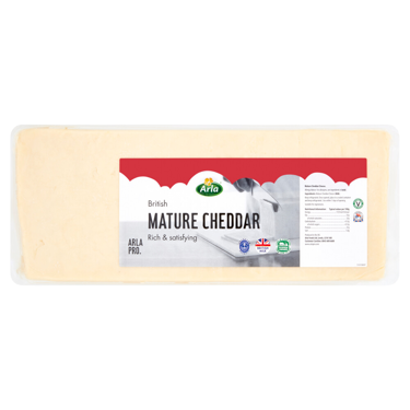 Arla Pro British Mature Cheddar Cheese Block 5kg