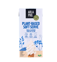 Arla Pro kasvipohjainen pehmytjäätelöseos, vaniljanmakuinen 2L (UHT)